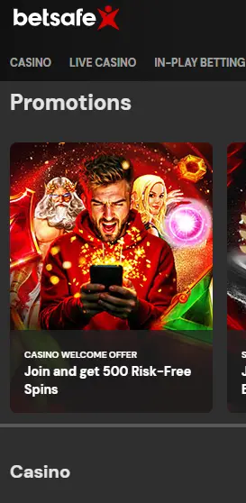 Bonusy dostępne w BETSAFE