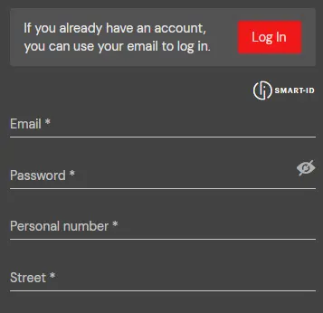 Proces rejestracji w BETSAFE